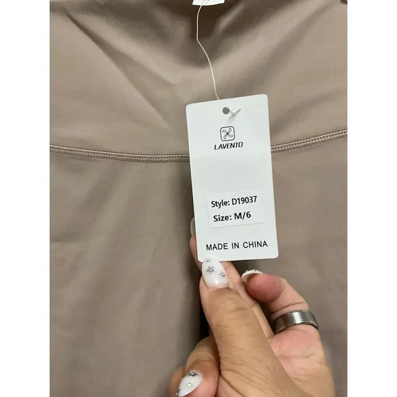 LANFITI High Waist Yoga Leggings Athletic Workout Pants Tummy Control M/6 - Picture 2 of 2